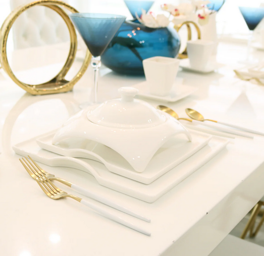 The Beauty of White Square Dinnerware Sets