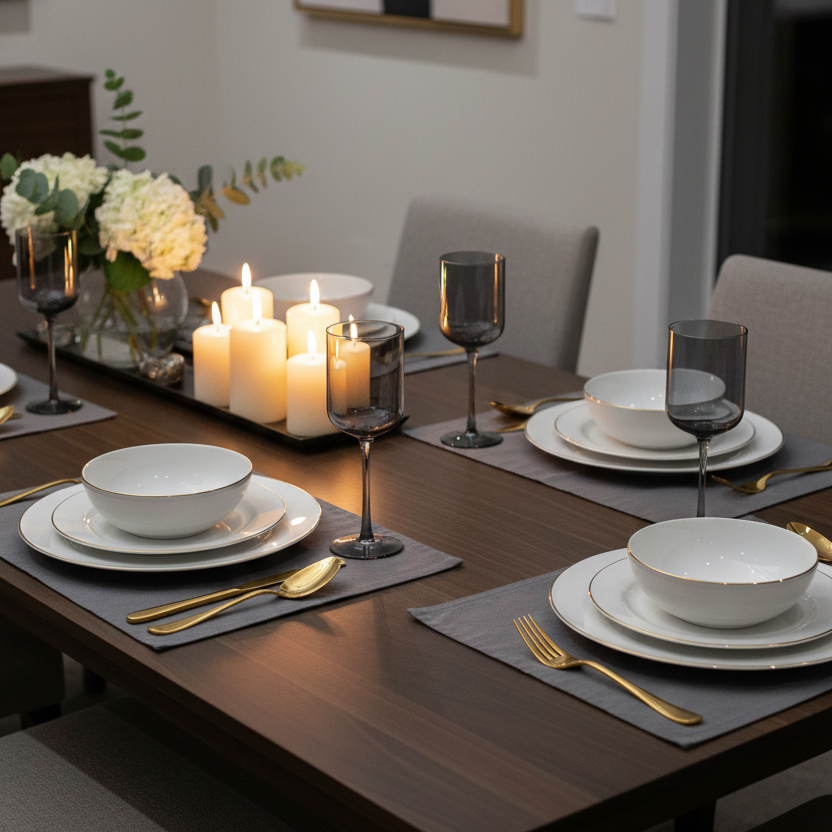 Smoky stemmed Wine Glass - Set of 4