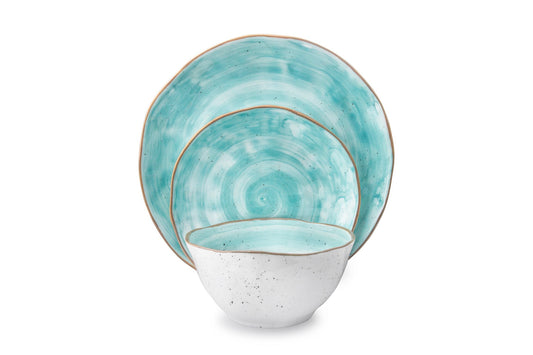 Cabana Turquoise Dinnerware - 20 Piece Set