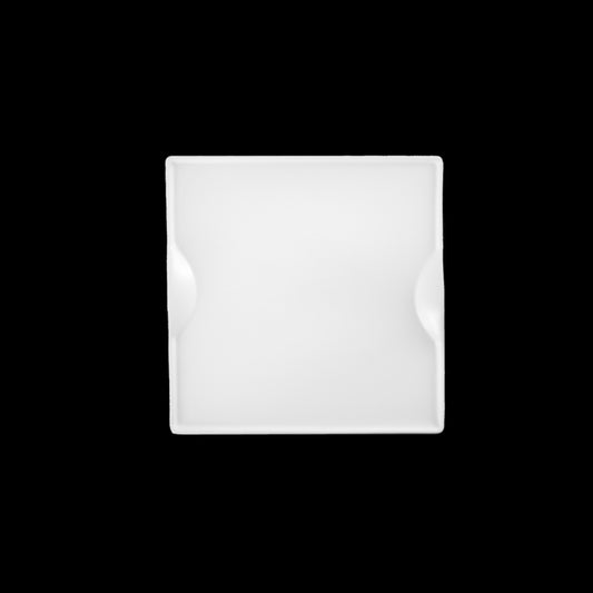 Modern Square Salad Plate White Porcelain - Set of 4