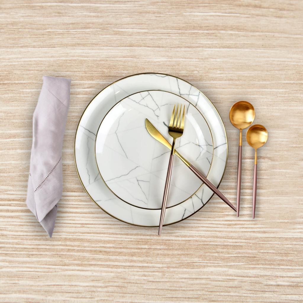 Pink and Gold Obelisk Flatware-20 Pieces
