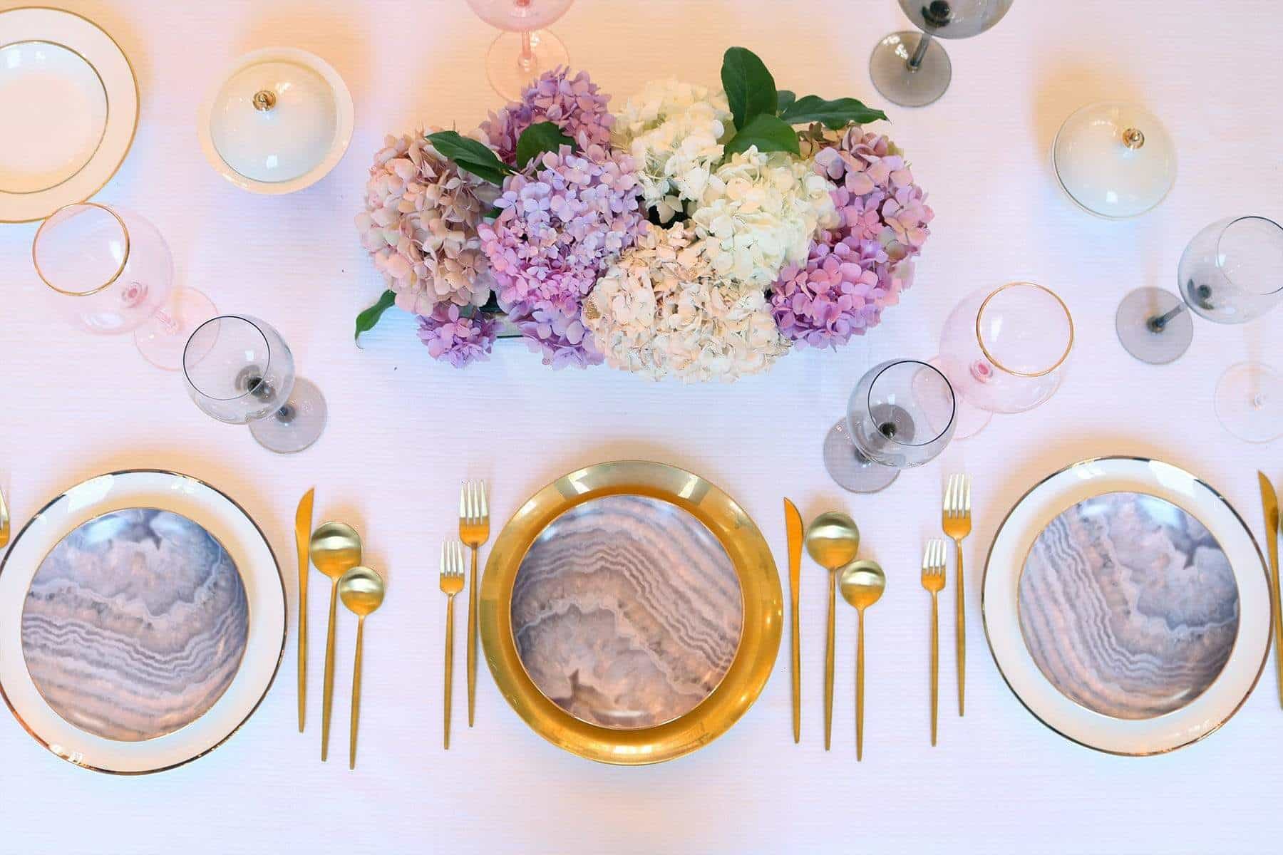 Pink Waves Salad Plate-Set of 4