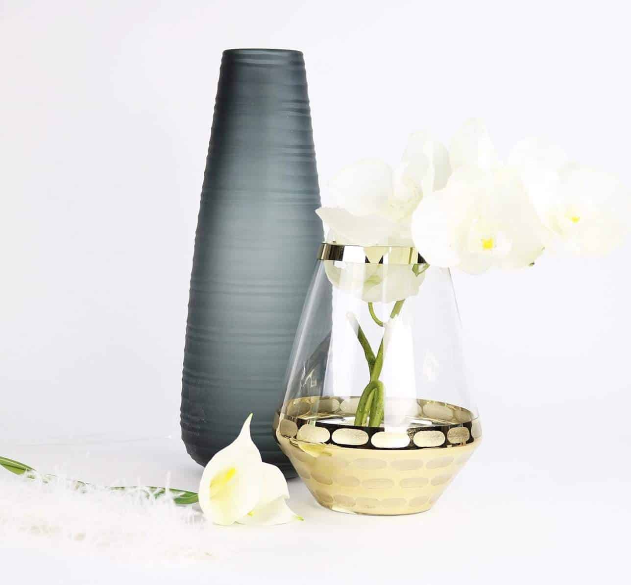 Hammered Gold Hurricane Vase