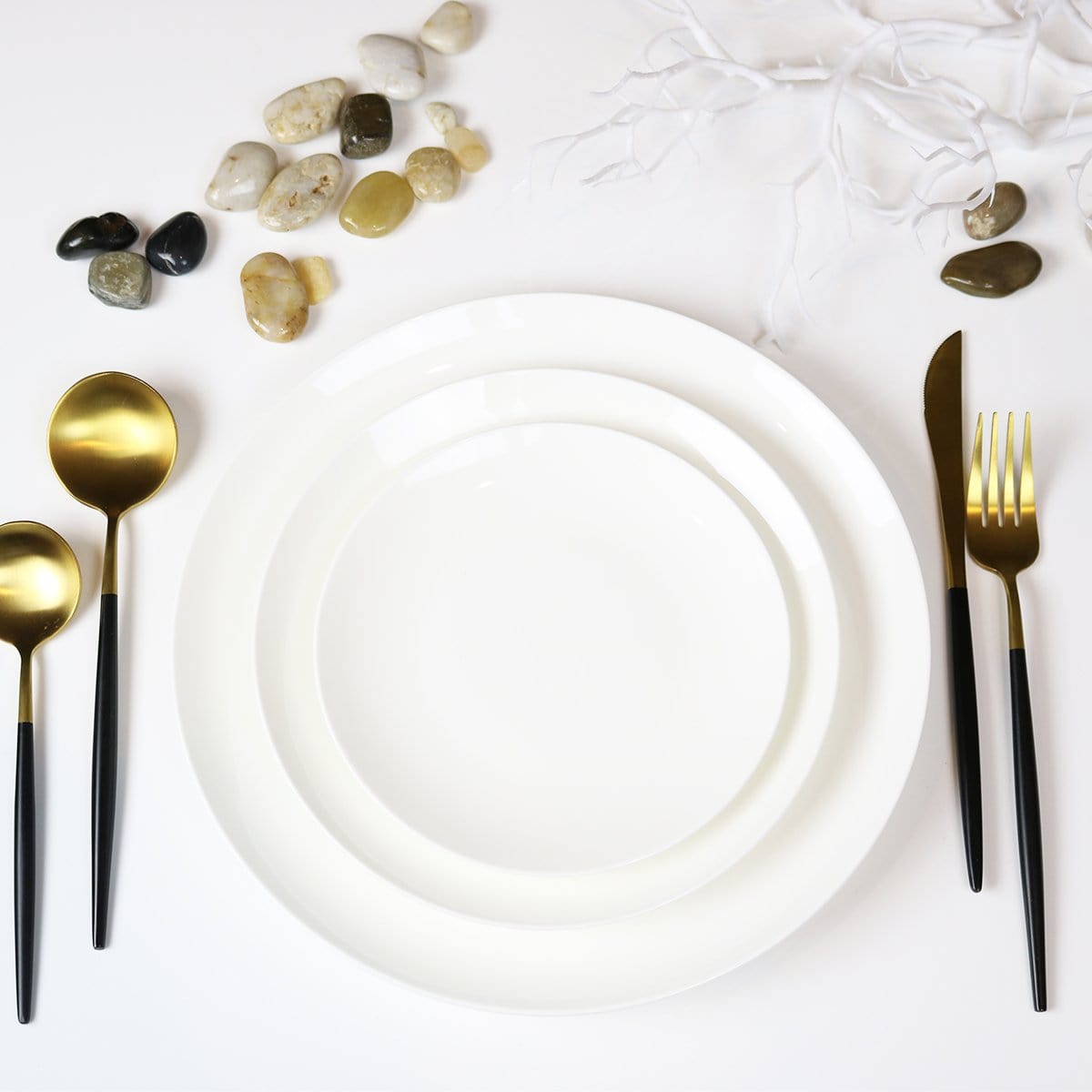 Angelic White Dinner Plates-Set Of 4