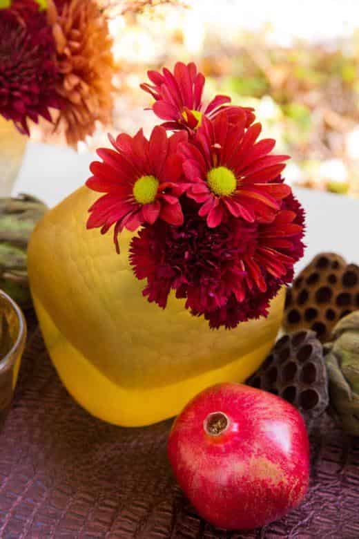 Harvest Amber Slanted Vase