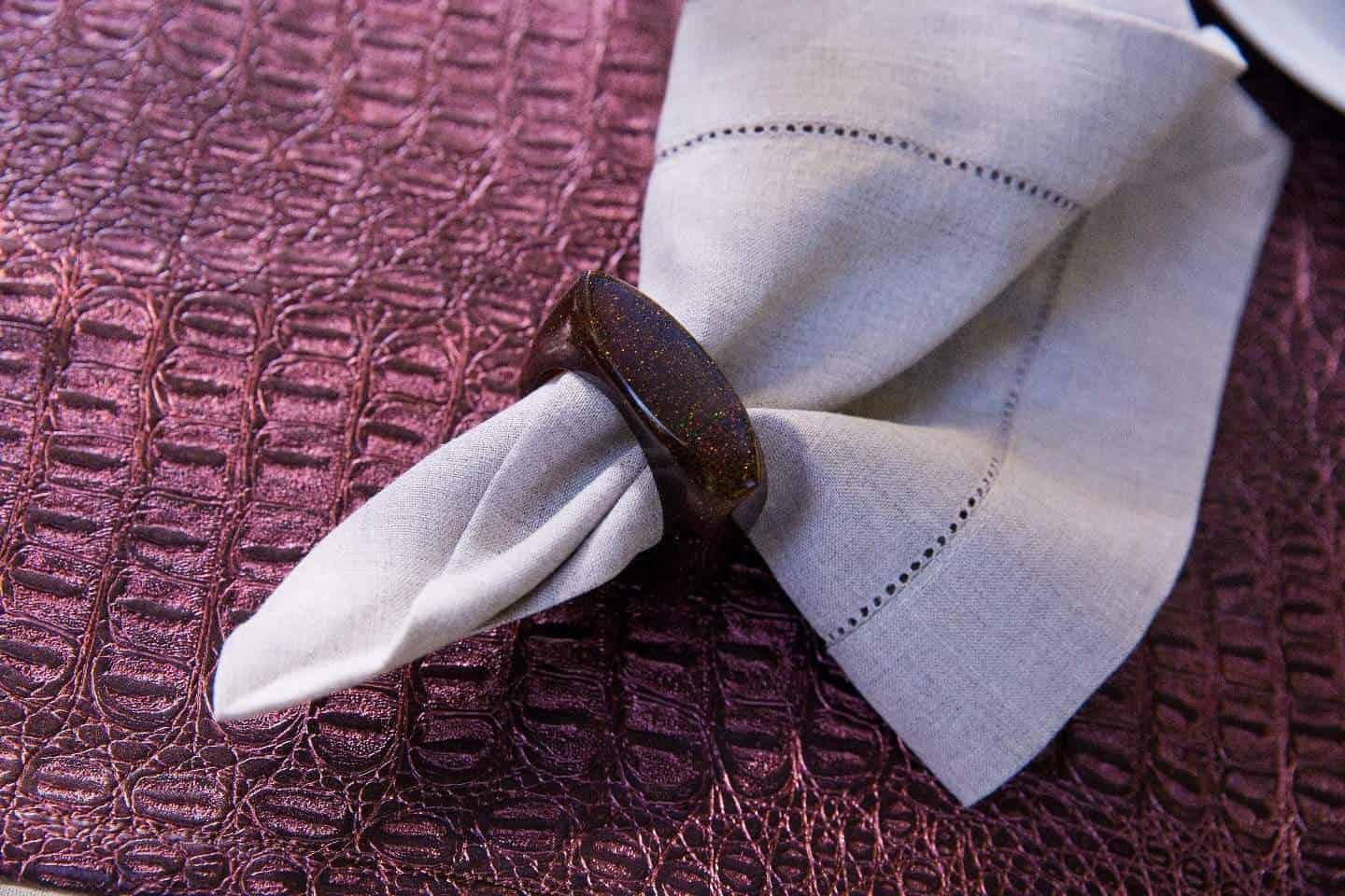 Bronze Shimmer Napkin Ring- set of 4