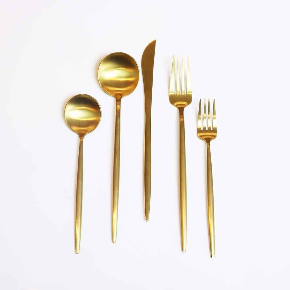 Gold Obelisk Flatware-20 Pieces