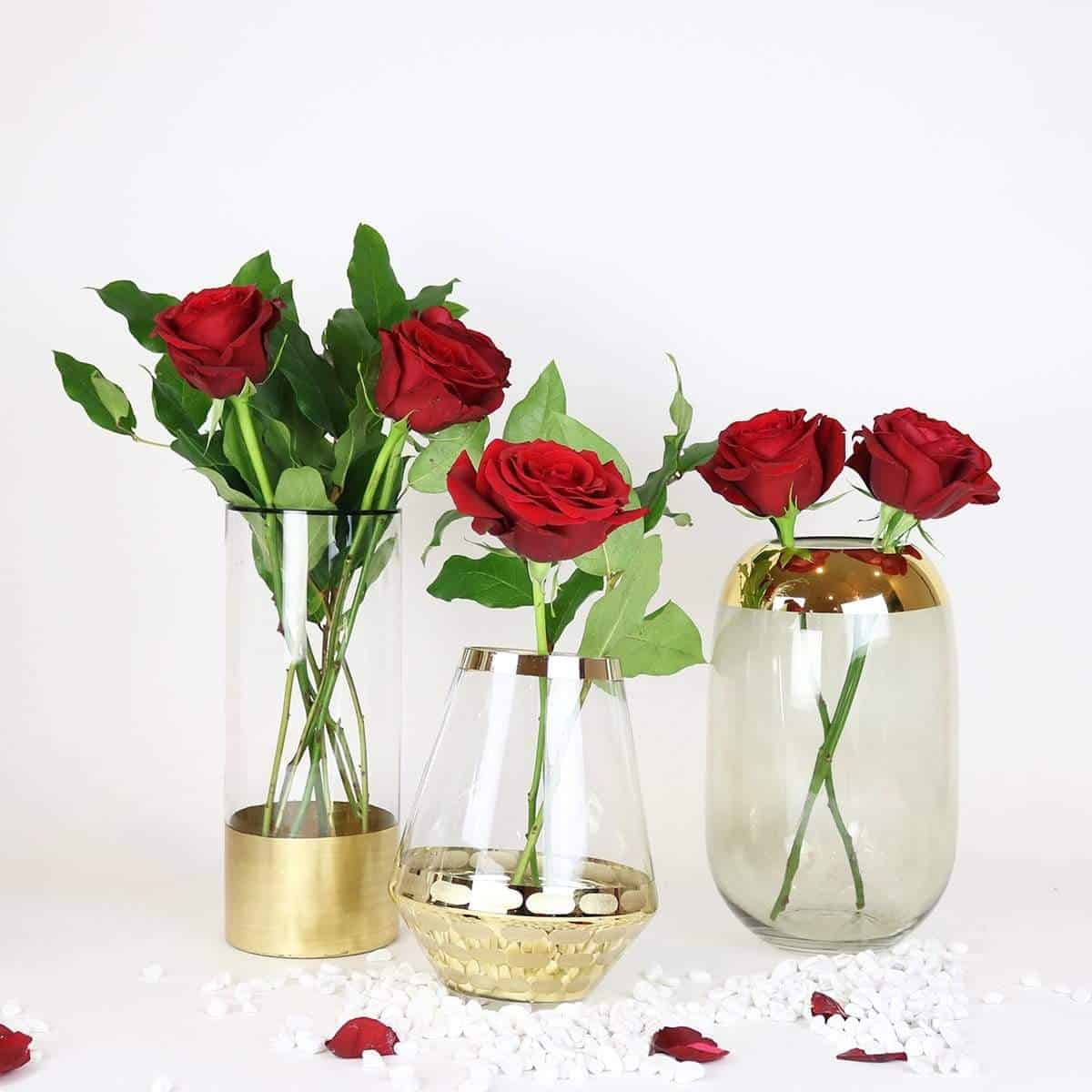 Hammered Gold Hurricane Vase