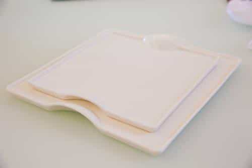 Modern Square Salad Plate White Porcelain - Set of 4