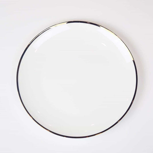 Narrow Gold Rim Dinner Plate-Set of 4