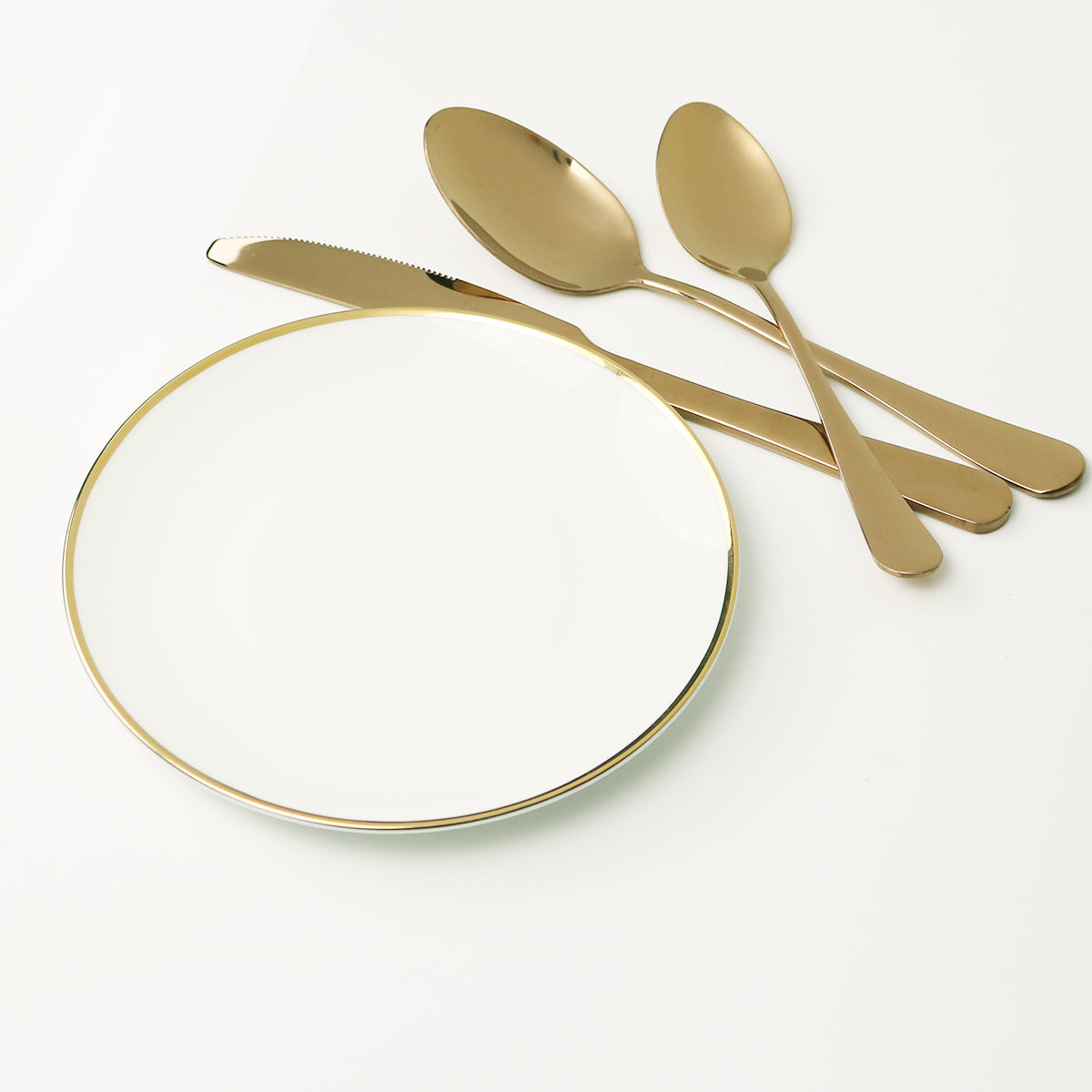 Narrow Gold Rim Bread and Butter Plate-Set of 4