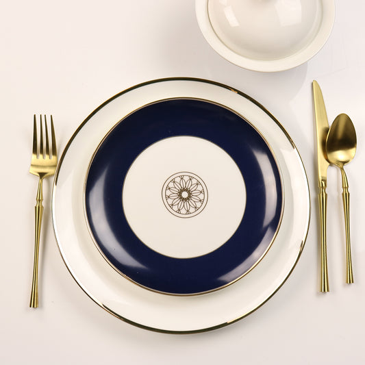 New Sapphire Blue Jewel Salad Plate- Set of 4