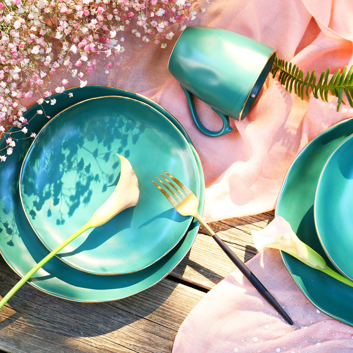 Pine Green Mug-Set of 4