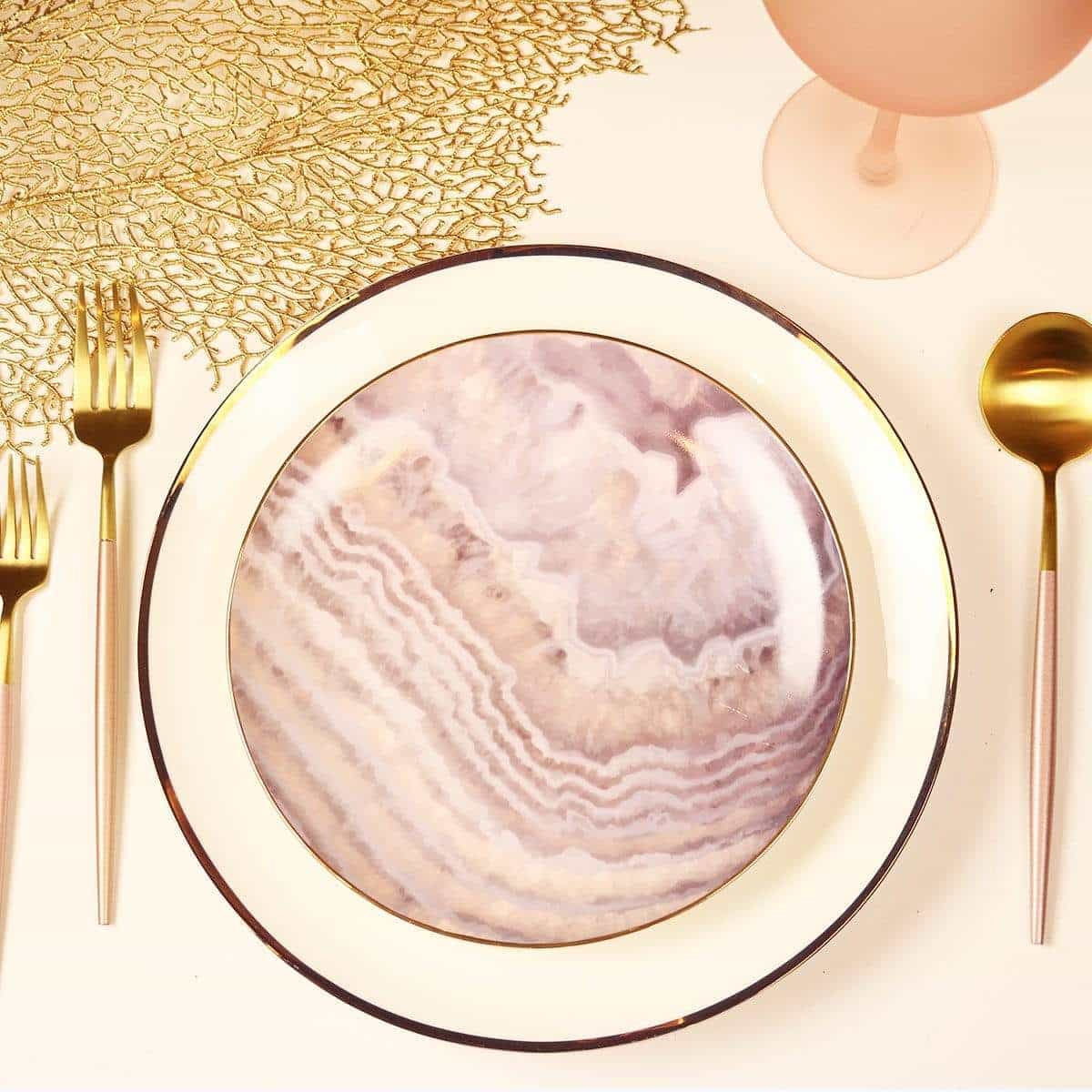 Pink Waves Salad Plate-Set of 4