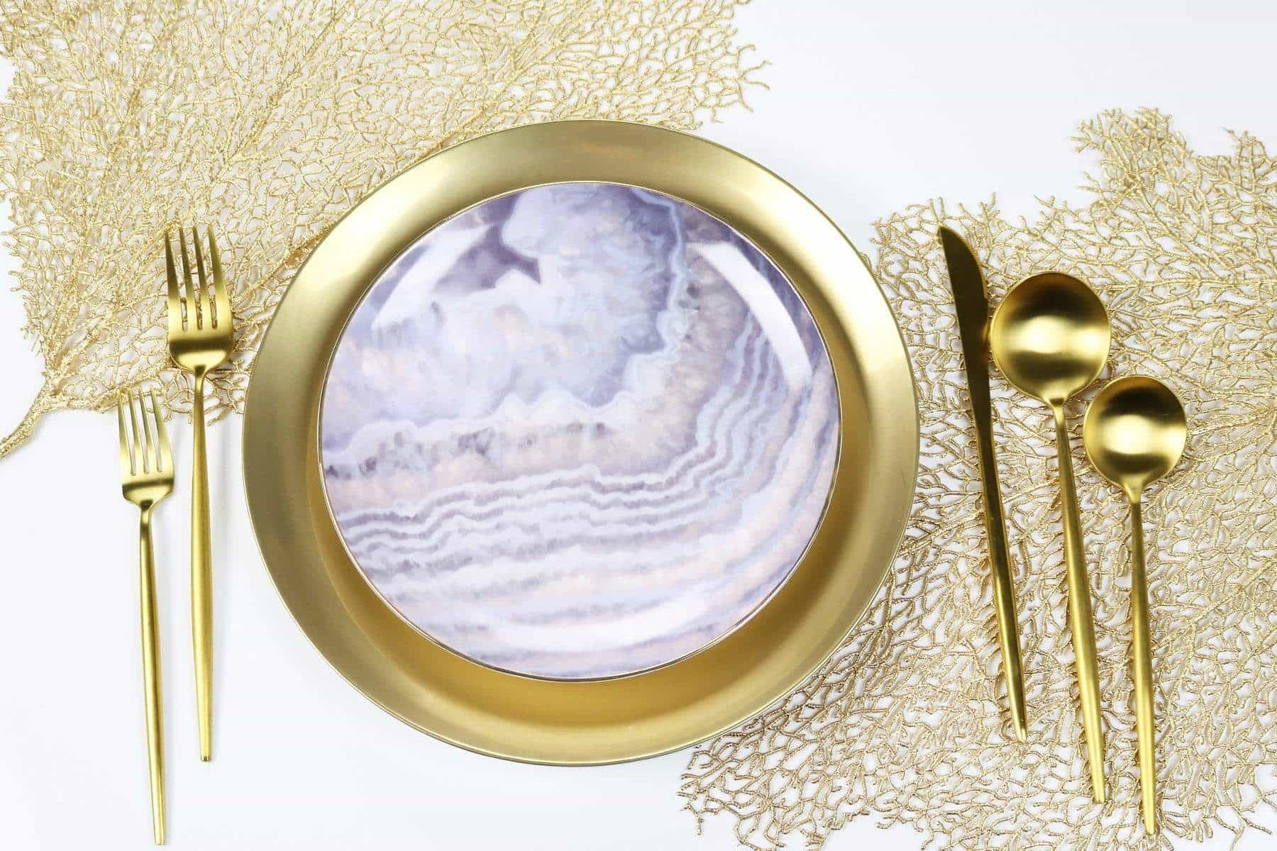 Pink Waves Salad Plate-Set of 4