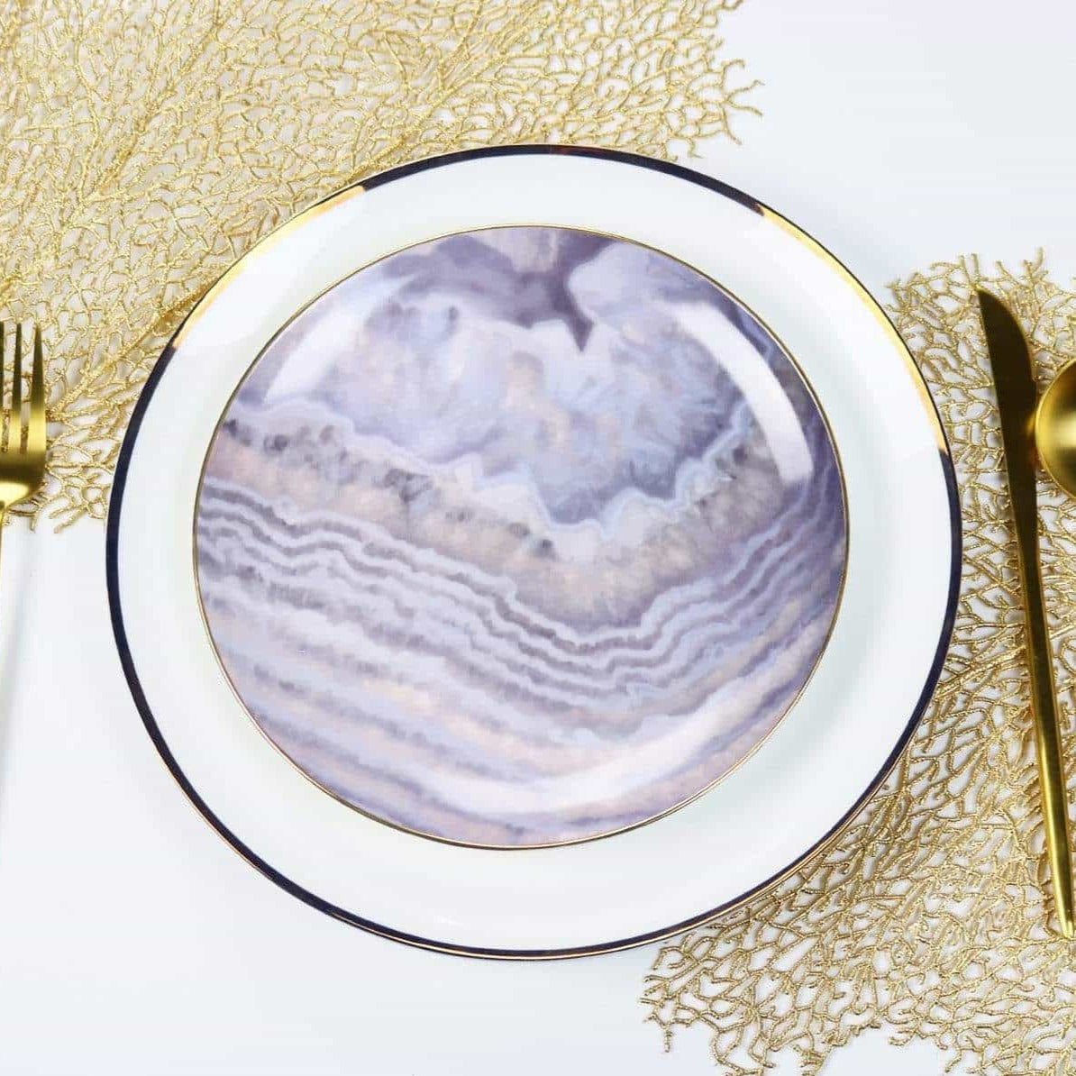 Pink Waves Salad Plate-Set of 4