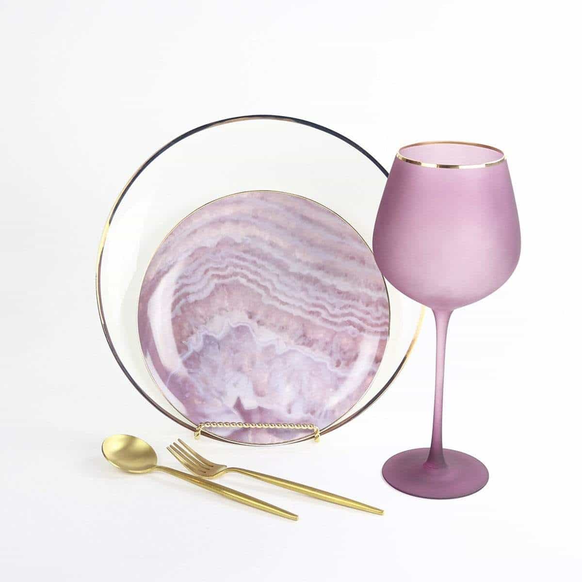 Pink Waves Salad Plate-Set of 4
