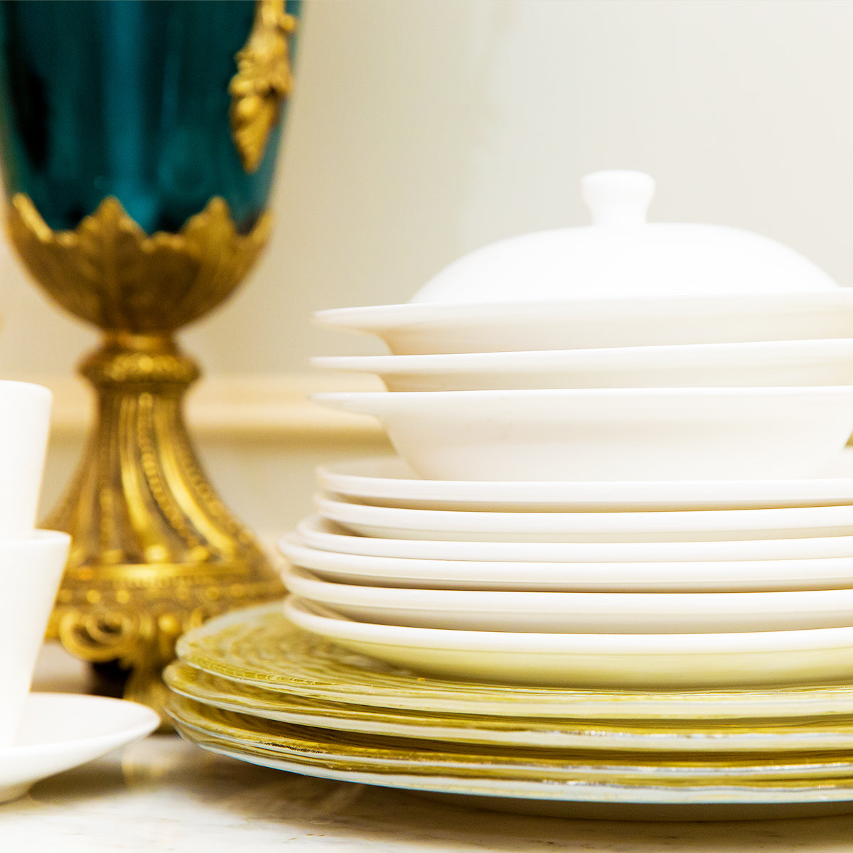 Classic Round Salad Plates - Set of 4