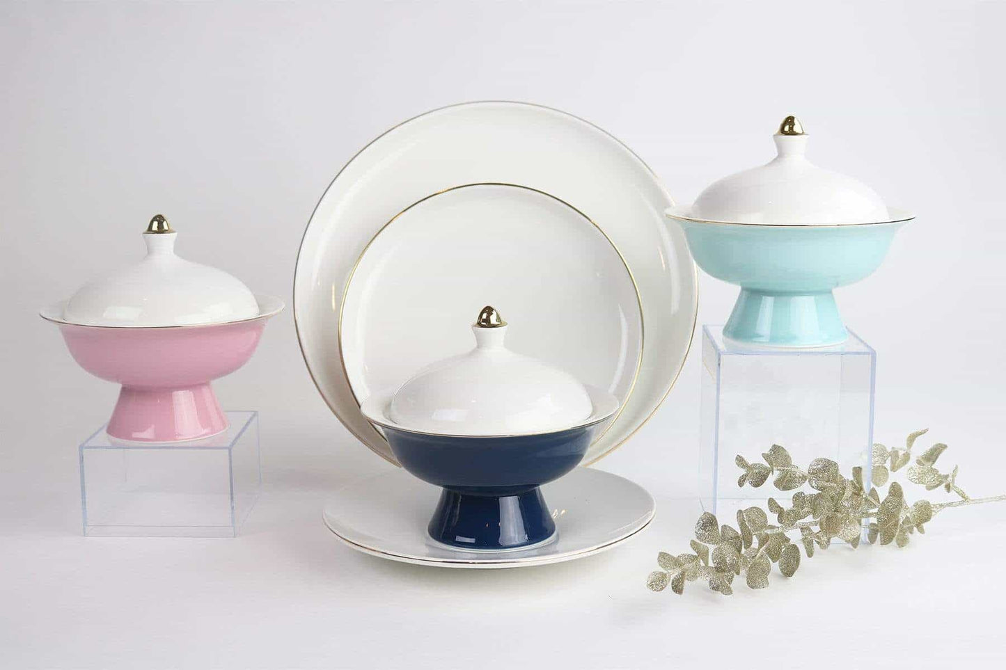 Pink Versaille Soup Bowl-Set of 4