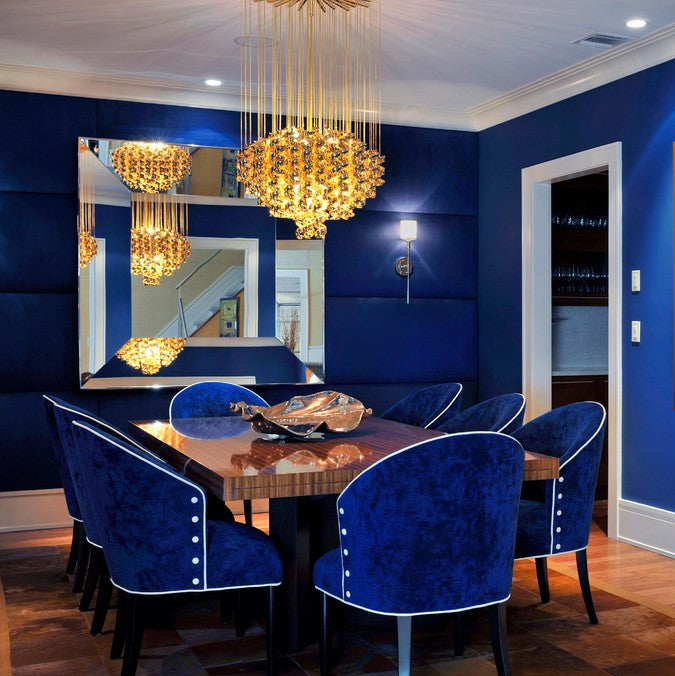 Plates Blue for a Blue Dining Room