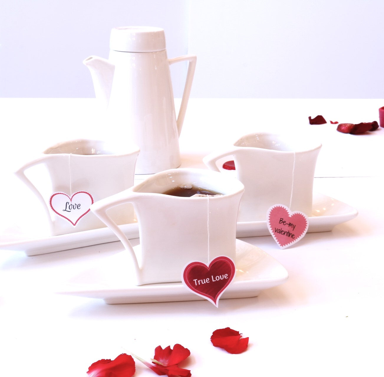 Sweet Valentine Tags for Your Tea Sets