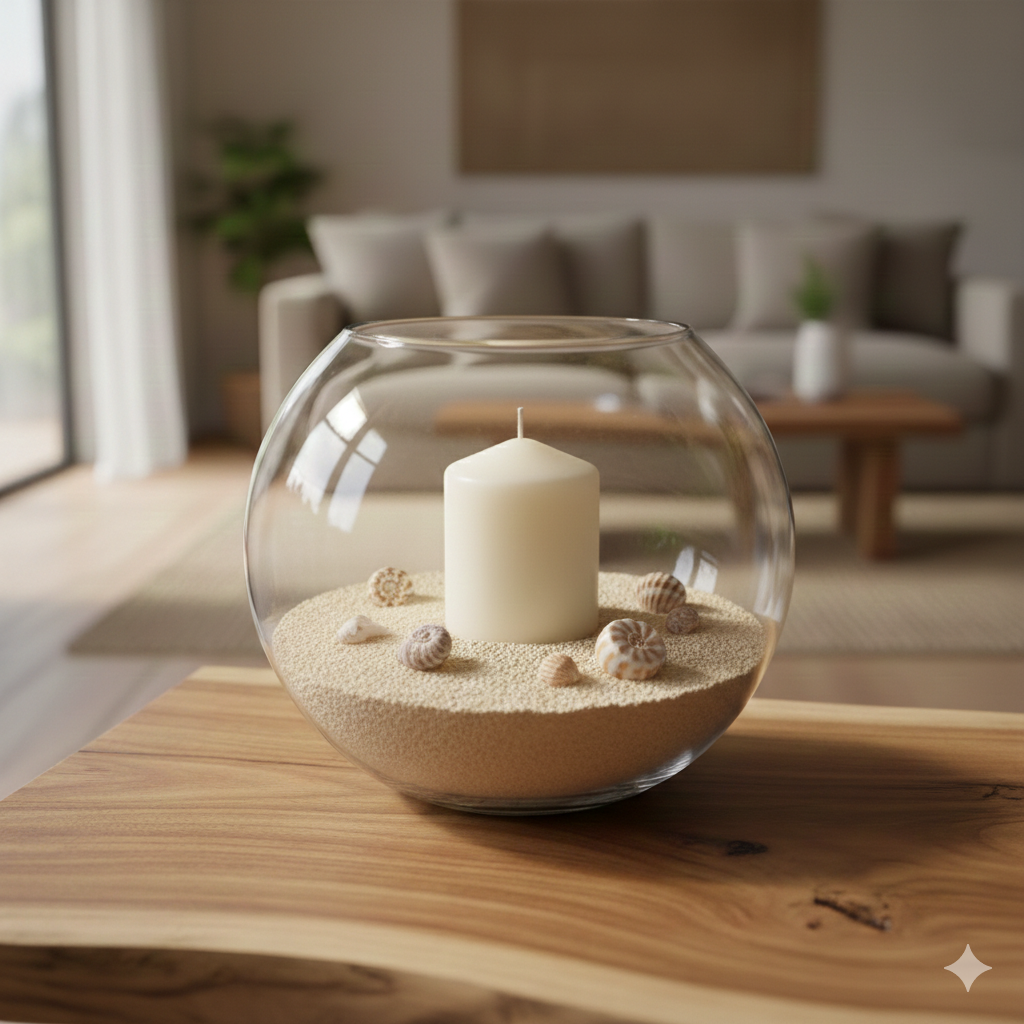 Clear Glass Fishbowl Vase