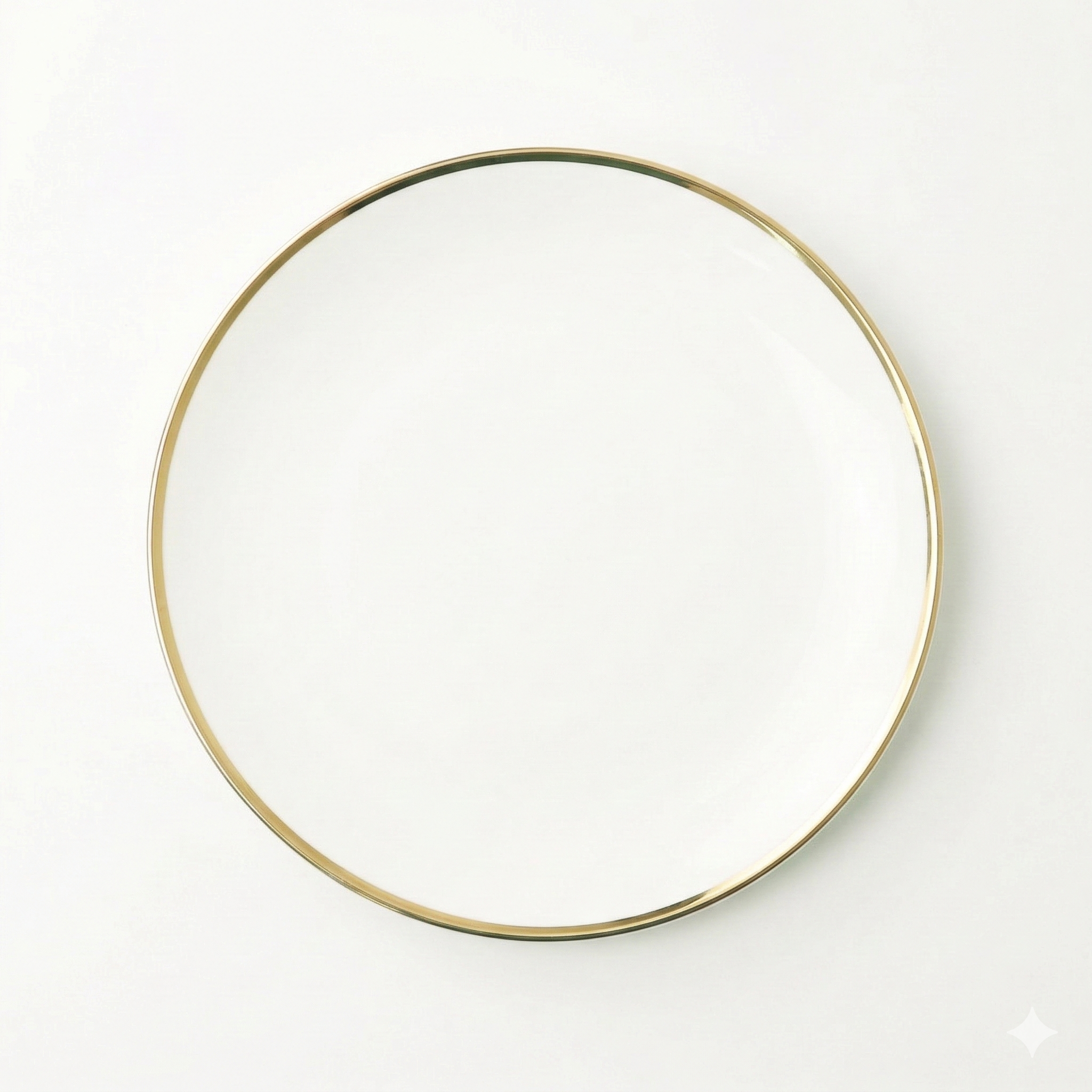 Narrow Gold Rim Bread and Butter Plate-Set of 4