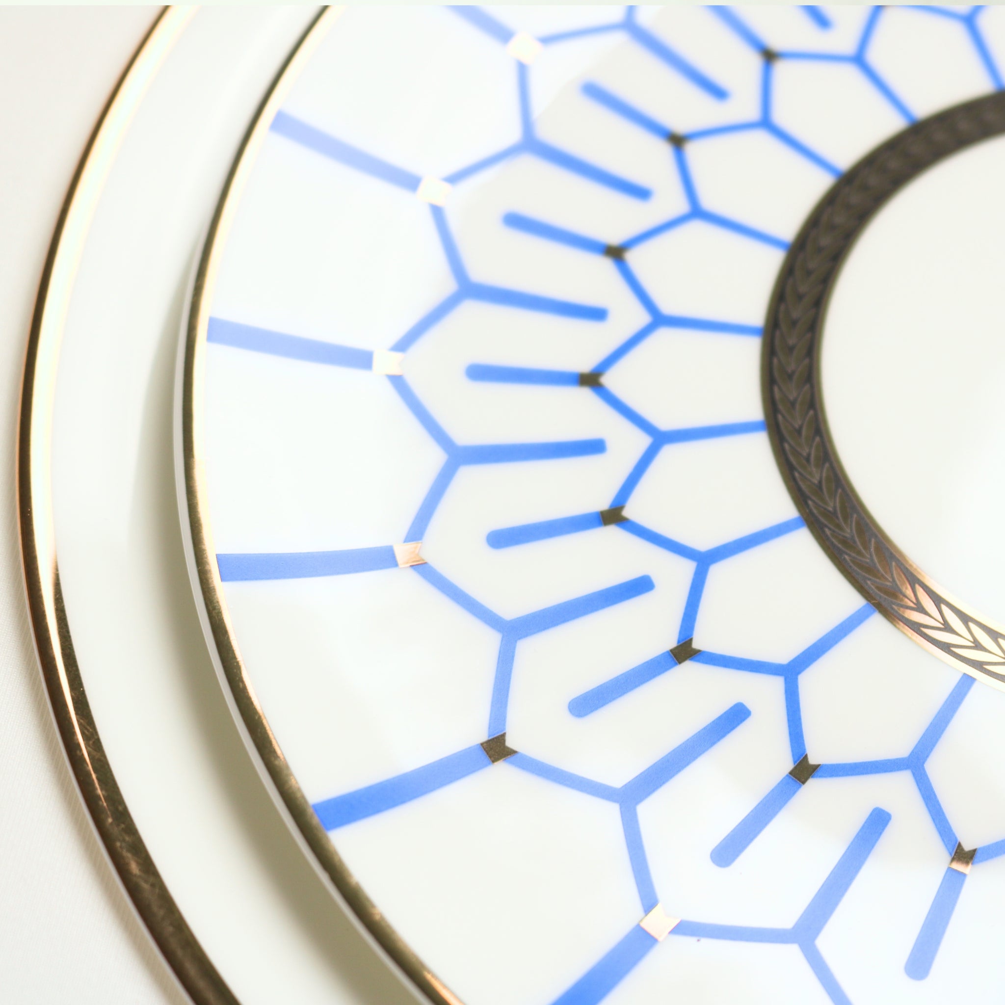 Blue Mosaic Accent Plate - Set of 4