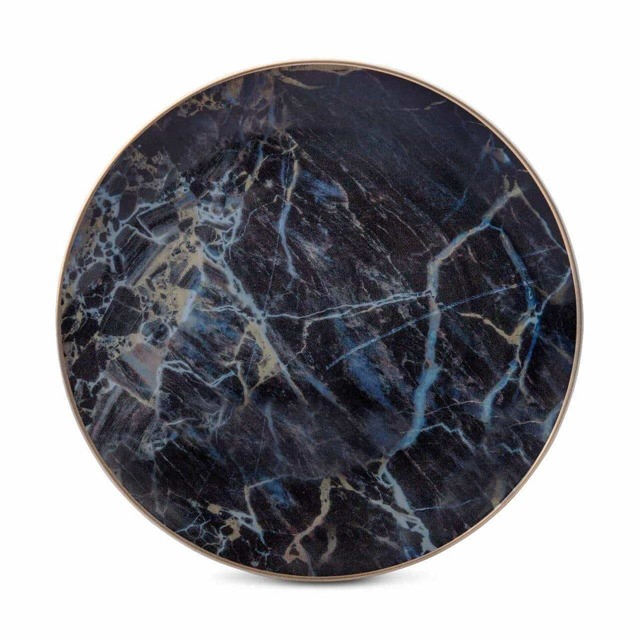 Black Marble Accent Plate-Set of 4