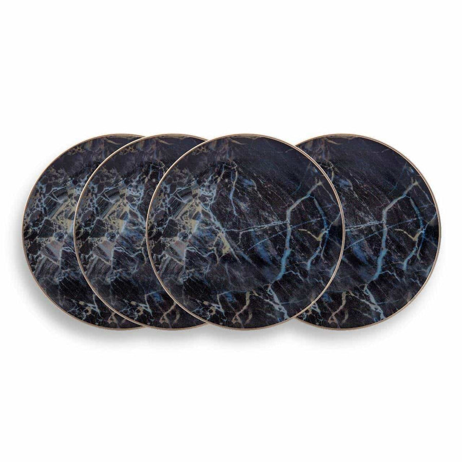 Black Marble Accent Plate-Set of 4