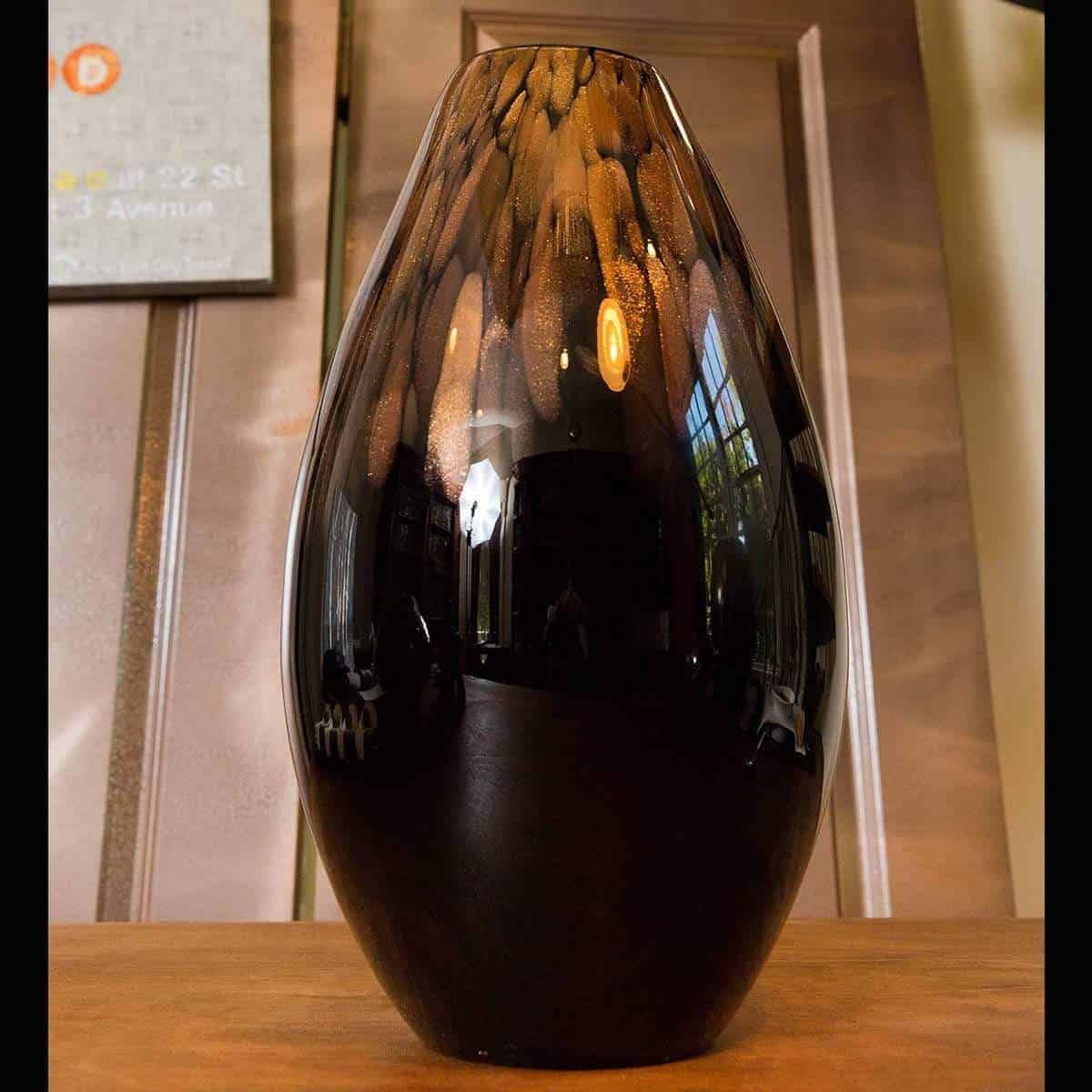 Loft Black and Copper Vase