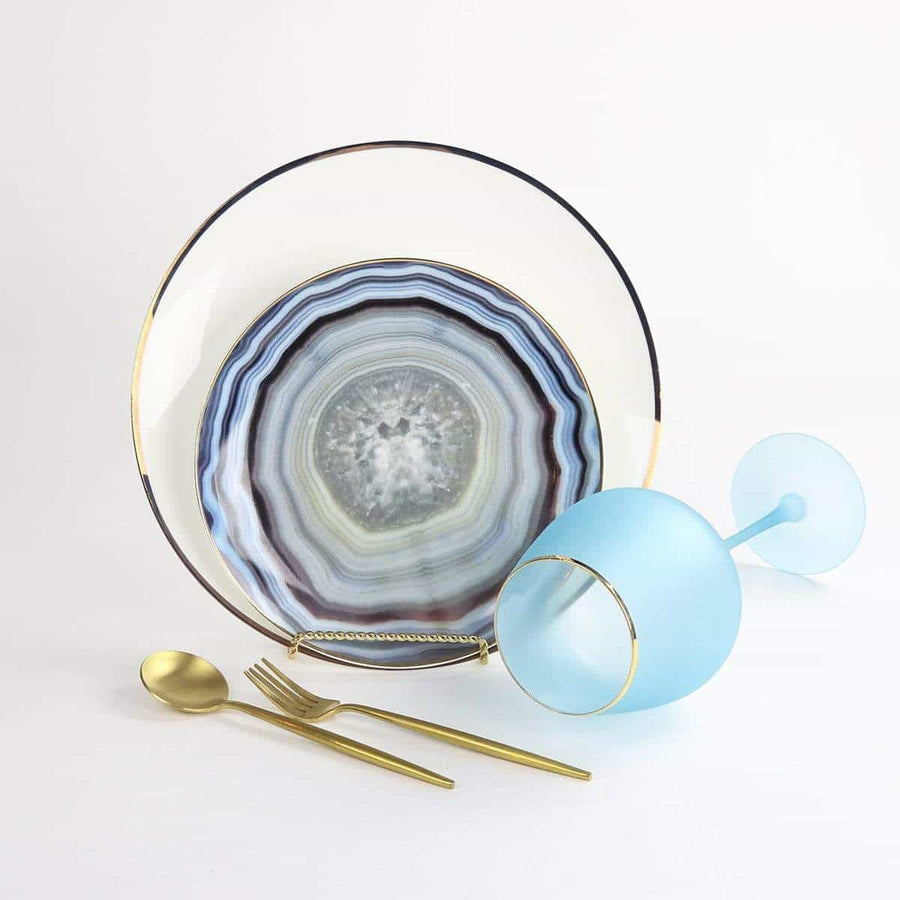 Nebulous Blue Glasses-Set of 4