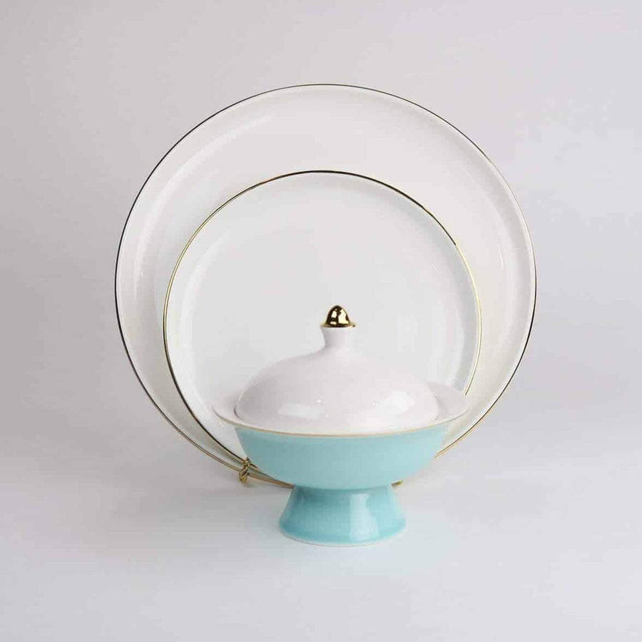 Light Blue Versaille Soup Bowl-Set of 4