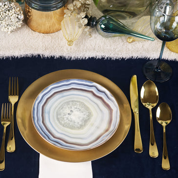 Blue Agate Plate-Set of 4