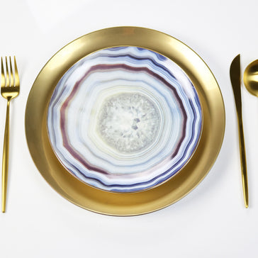 Blue Agate Plate-Set of 4