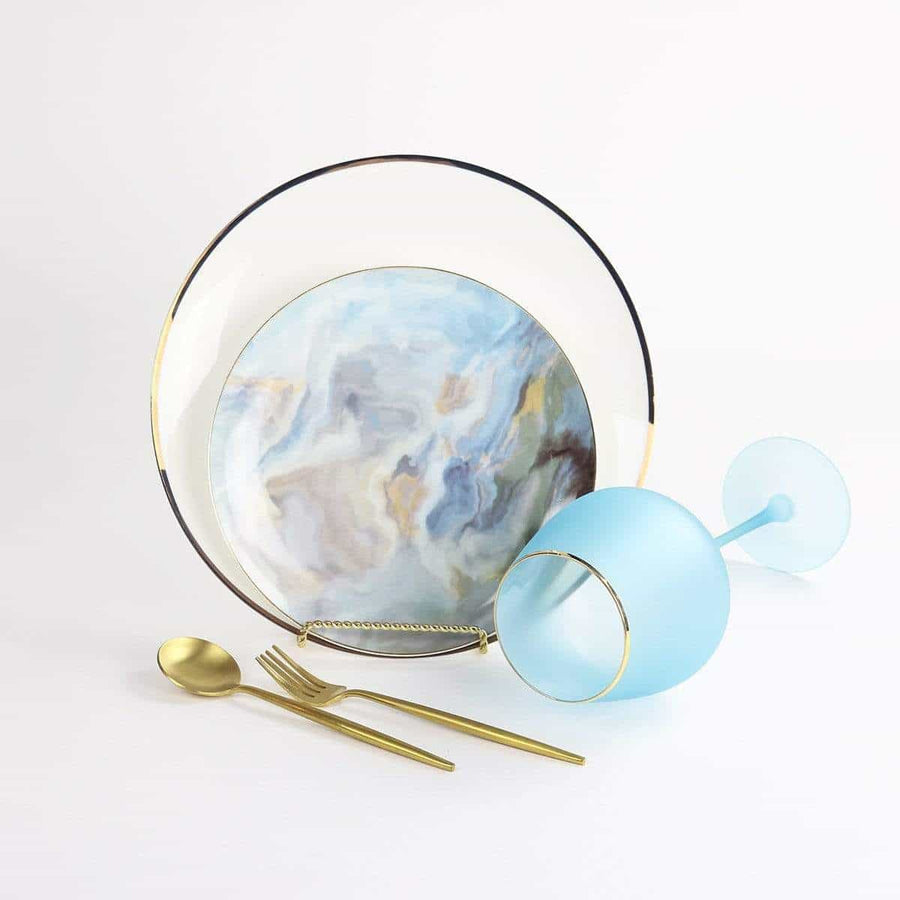 Nebulous Blue Glasses-Set of 4