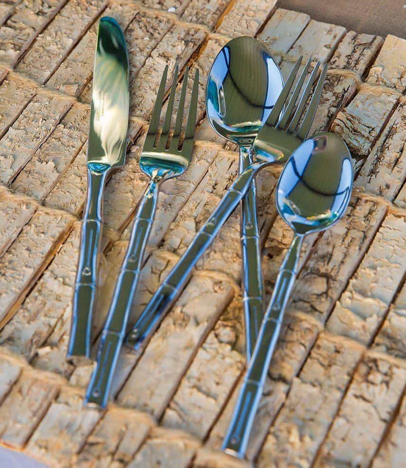 Nature Inspired Stainless Steel Flatware-20 Pieces