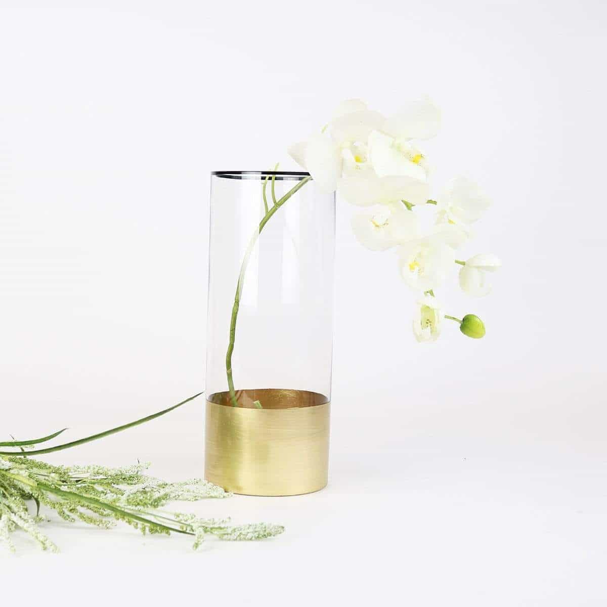 Modern Gold Cylinder Vase