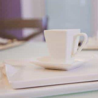 Mini Square  Espresso cup And Saucer-Set of 4