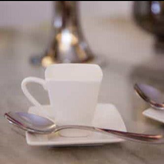 Mini Square  Espresso cup And Saucer-Set of 4