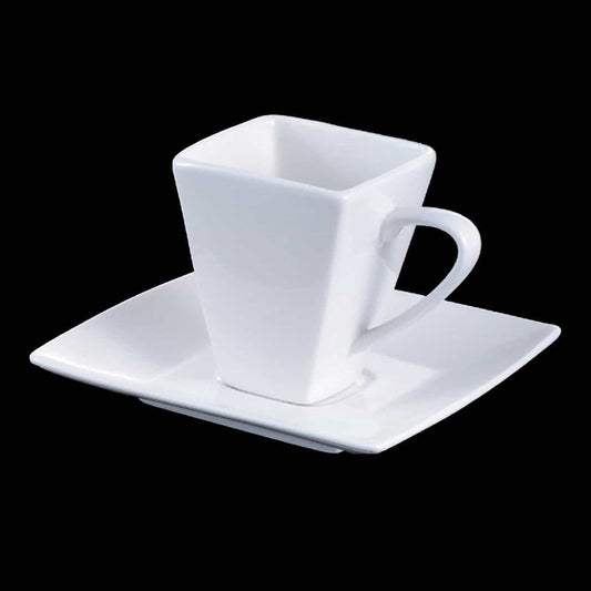 Mini Square  Espresso cup And Saucer-Set of 4