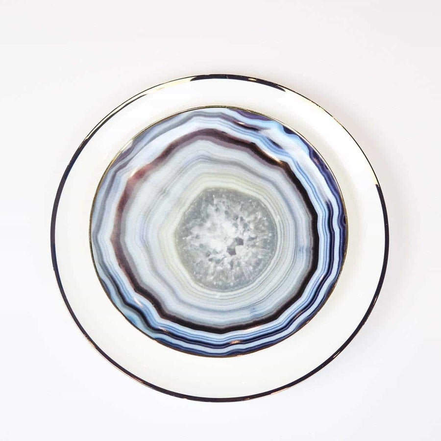 Blue Agate Plate-Set of 4