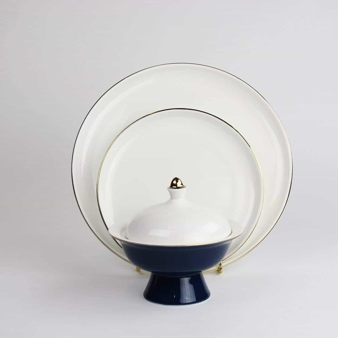 Navy Versaille Soup Bowl-Set of 4
