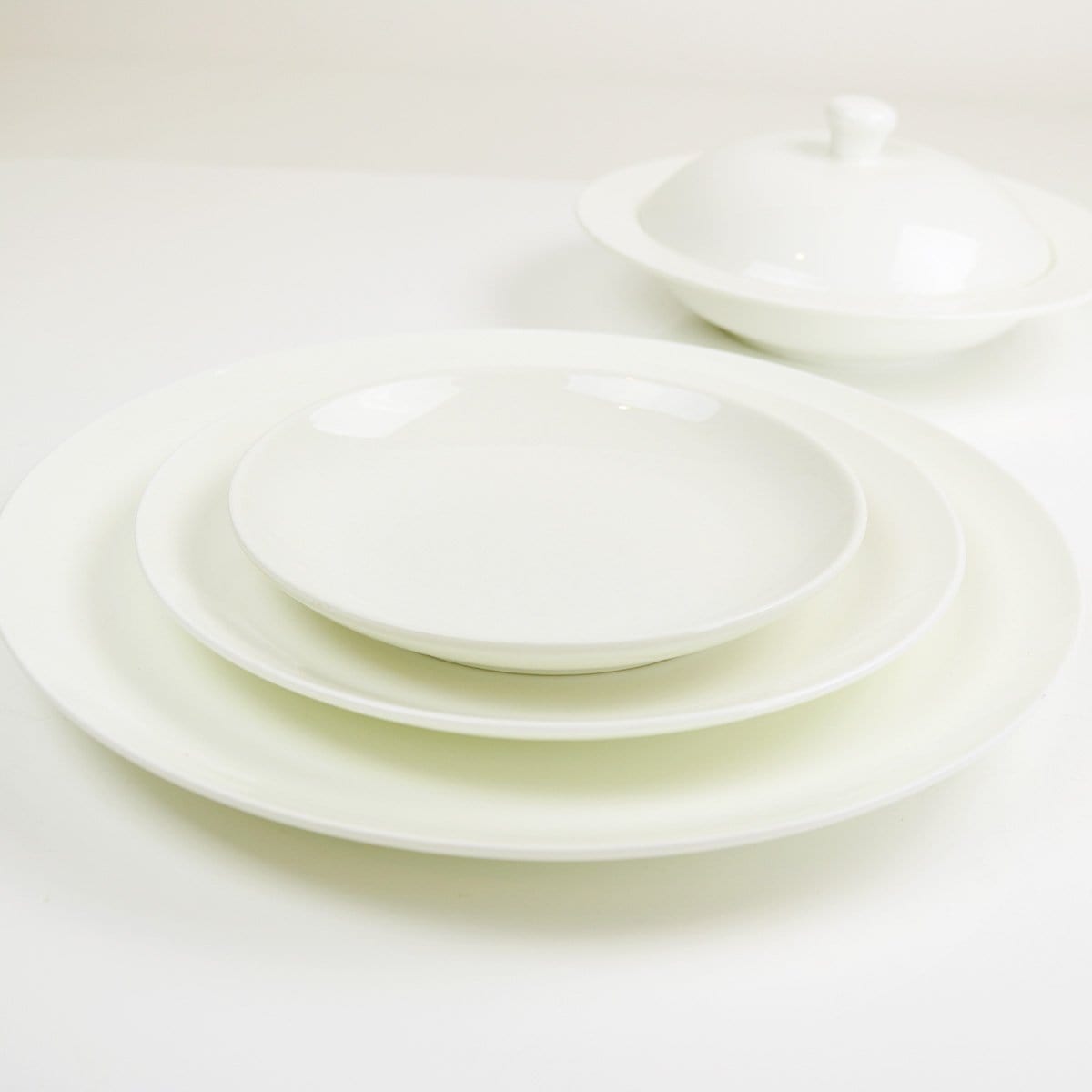 Angelic White Dinner Plates-Set Of 4