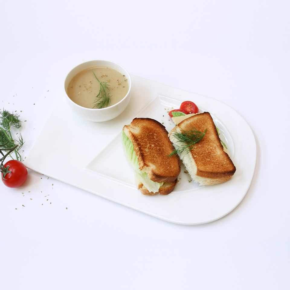 Soup and Sandwich Plate-Set of 4