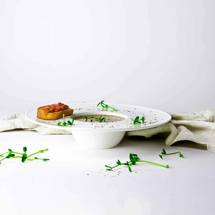 Wide Rim Soup Plate-Set of 4