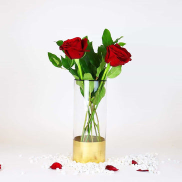 Modern Gold Cylinder Vase
